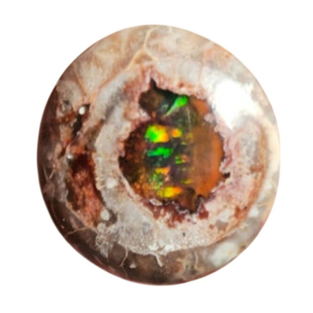 Natural Mexican Cantera Fire Opal in Rhyolite Matrix Cabochon 5 CT